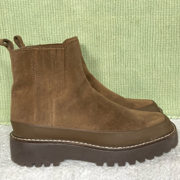 Caslon Women's Betsy Lug Sole Water Resistant Brown Suede Boots Shoes SZ US 9 - Picture 1 of 10